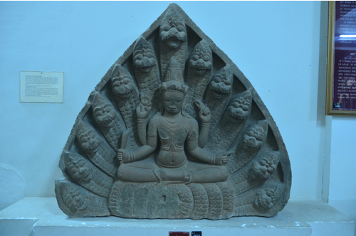 Pediment depicting Vishnu